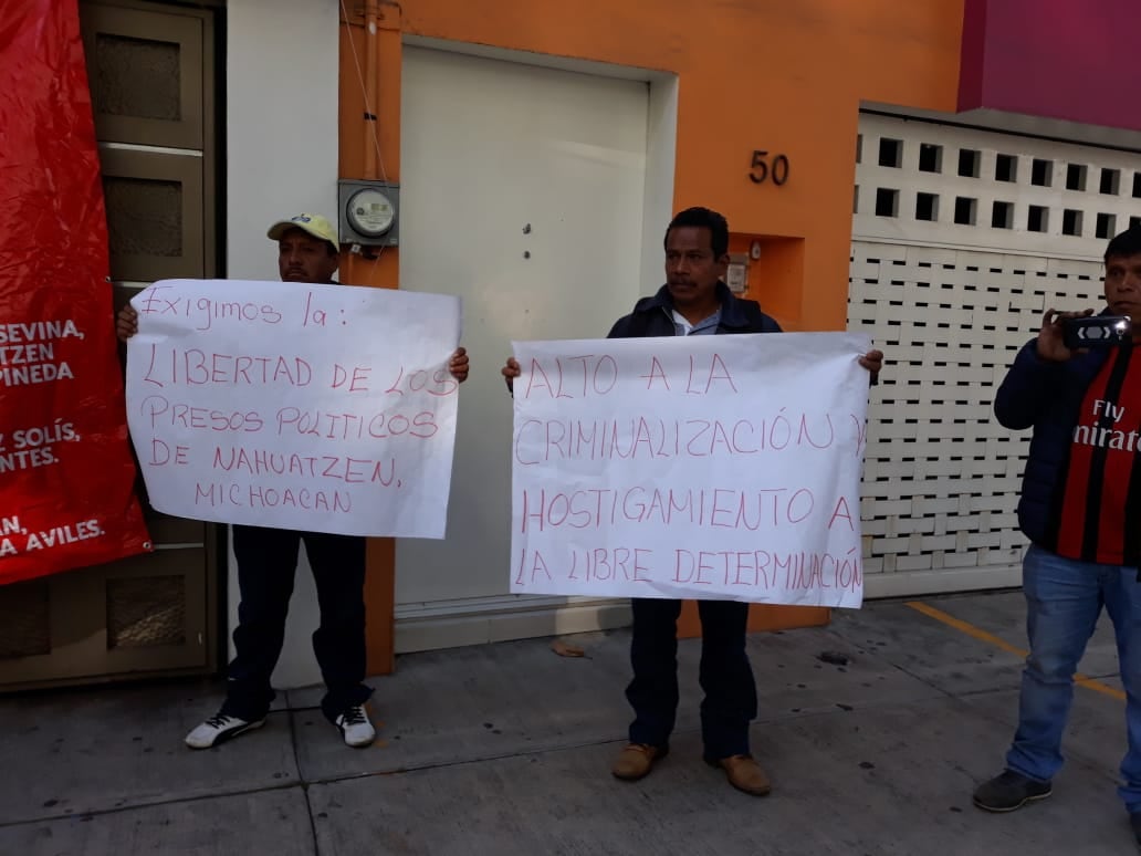 Pobladores de Nahuatzen en la CDMX.