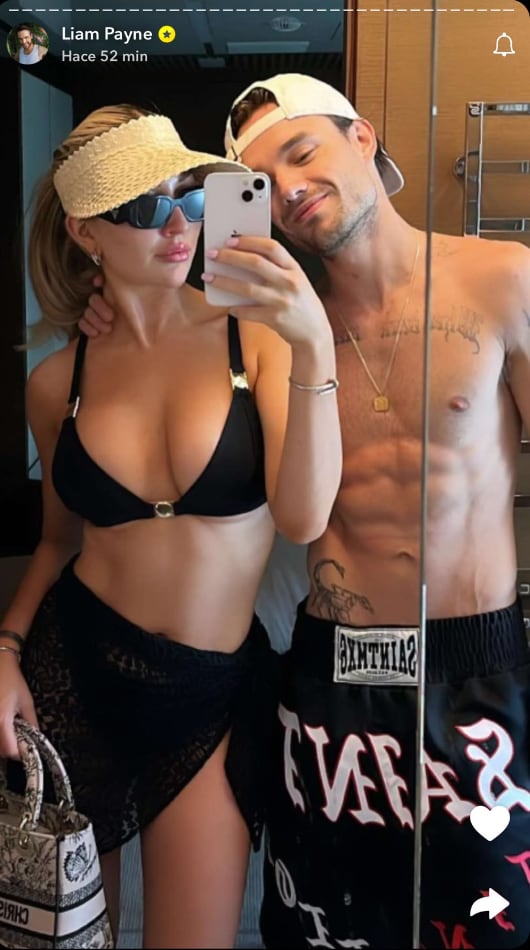 Última foto de Liam Payne con su novia antes de morir
