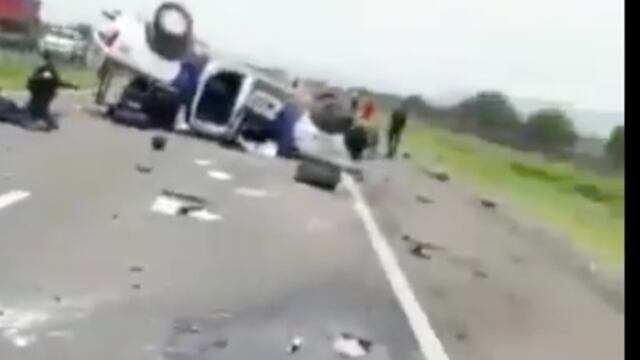 Imágenes de la volcadura