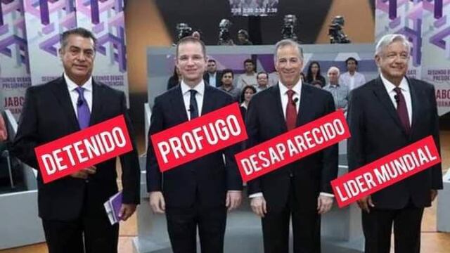 Imagen que compara a los cuatro candidatos presidenciales de 2018/Twitter