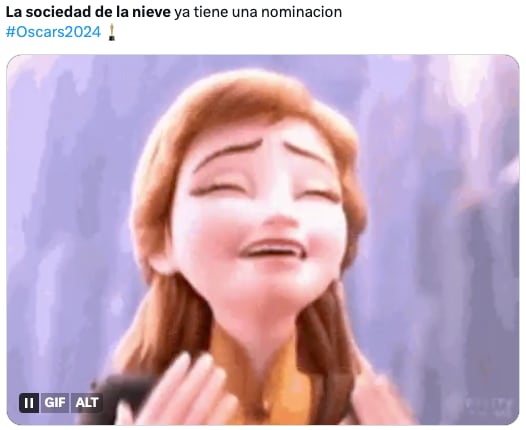 Memes festejan a La sociedad de la nieve por sus nominaciones al Oscar 2024