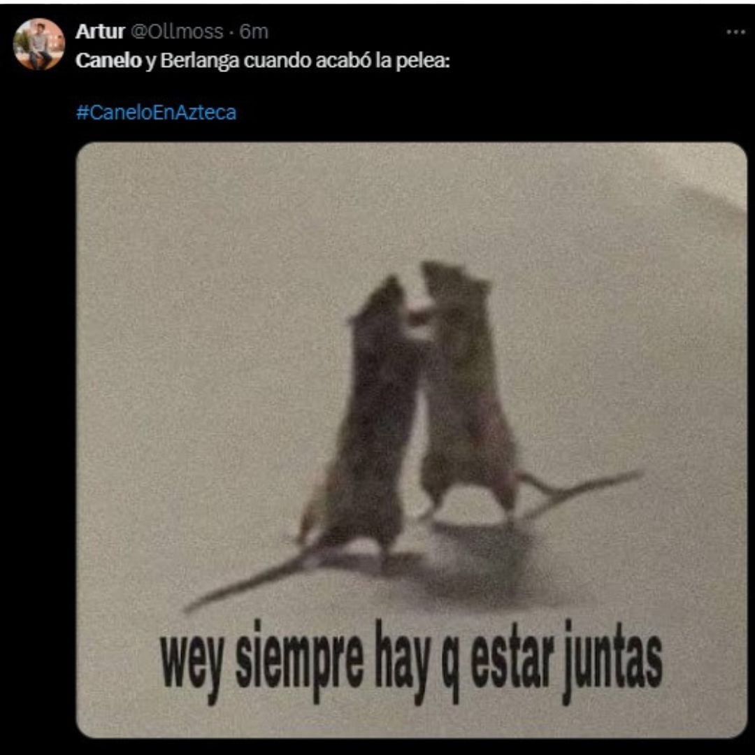 Meme de Canelo vs Berlanga.