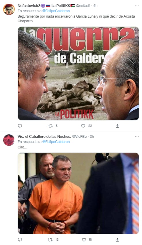 Usuarios critican a Felipe Calderón por su respuesta en torno al diálogo entre crimen organizado y Gobierno de México