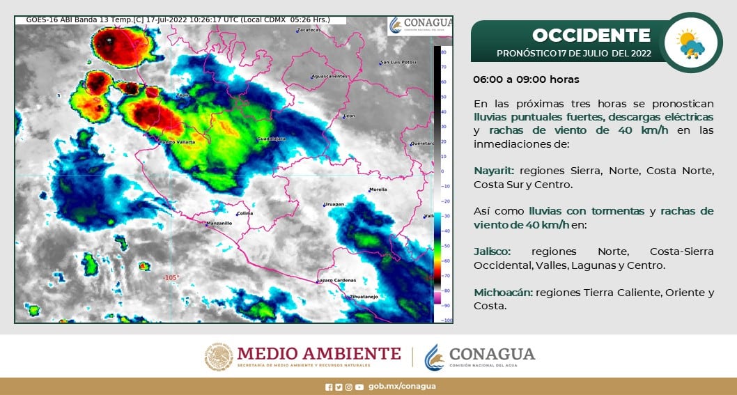 Lluvias intensas en Nayarit