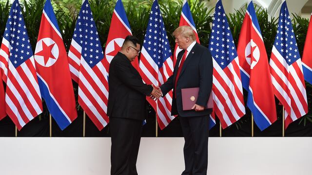 Kim Jong Un y Donald Trump. Acuerdos.