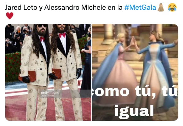 Meme de Jared Leto en MET Gala 2022