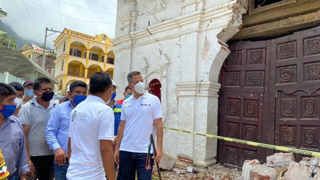 Murat recorre los Ozolotepec tras sismo