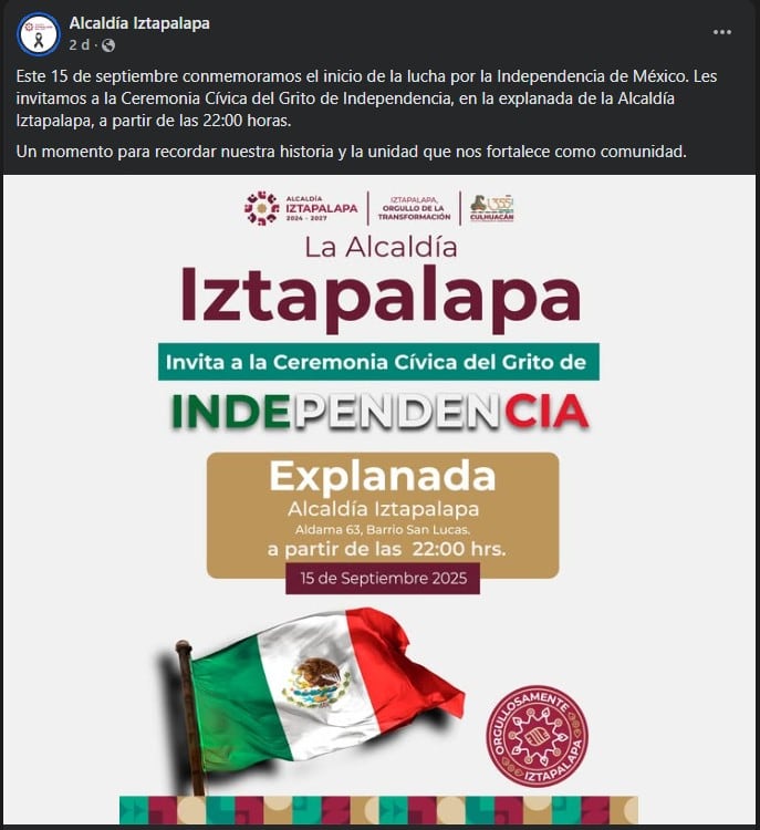 Grito de Independencia 2025