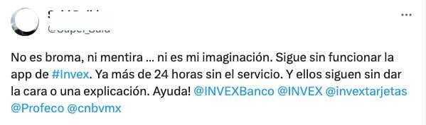 Reportan fallas en la aplicación de Invex