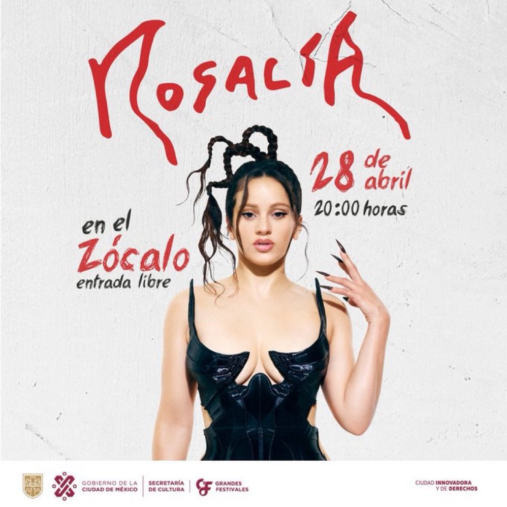 Rosalía dará concierto en el Zócalo de CDMX