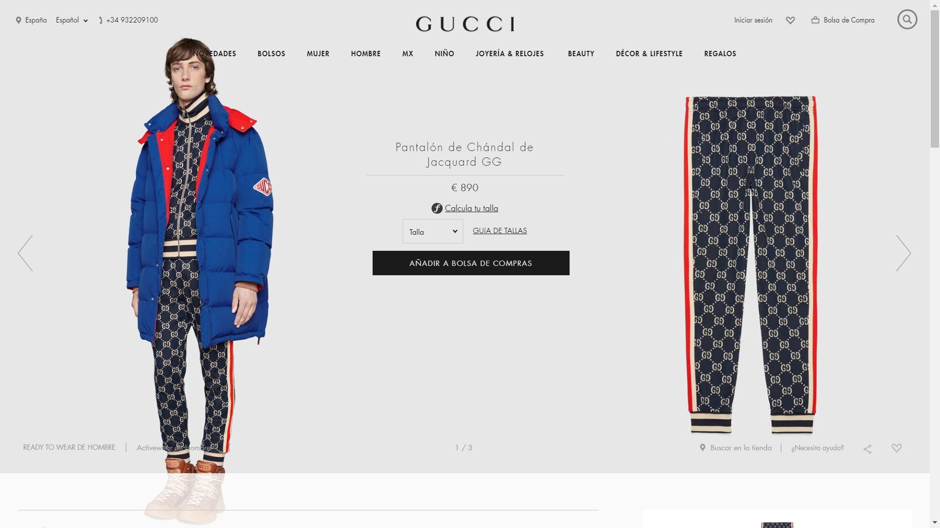 Pantalón Gucci Jacquard GG