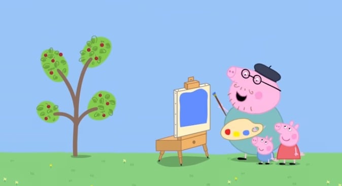 Capítulo Papá Cerdito le enseña a pintar a Peppa Pig