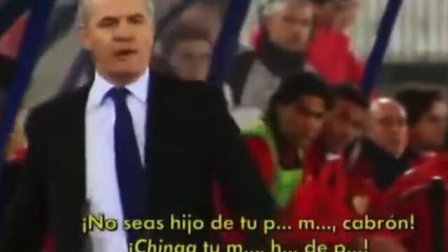 Javier Aguirre insultando