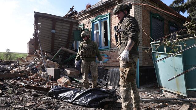 Soldados en la guerra de Rusia contra Ucrania