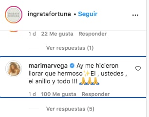 Marimar Vega se compromete