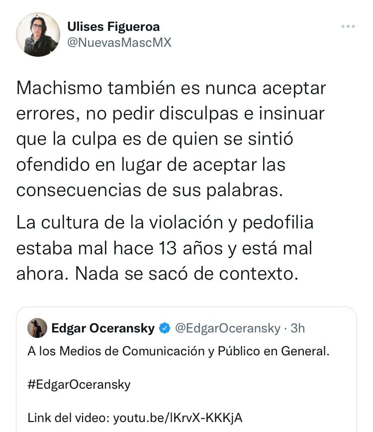 Edgar Oceransky recibe críticas