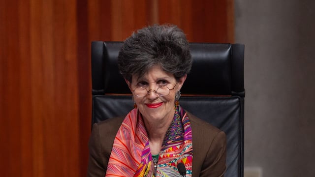 Janine Otálora durante su última sesión en el TEPJF