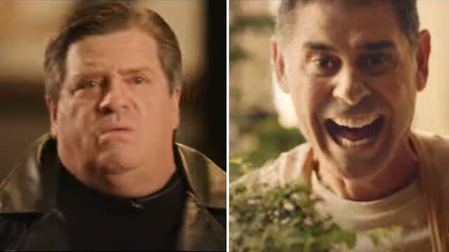 Miguel Herrera y Fernando Hierro en el anuncio de Telemundo para Qatar 2022