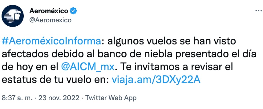 retraso en vuelos en el AICM