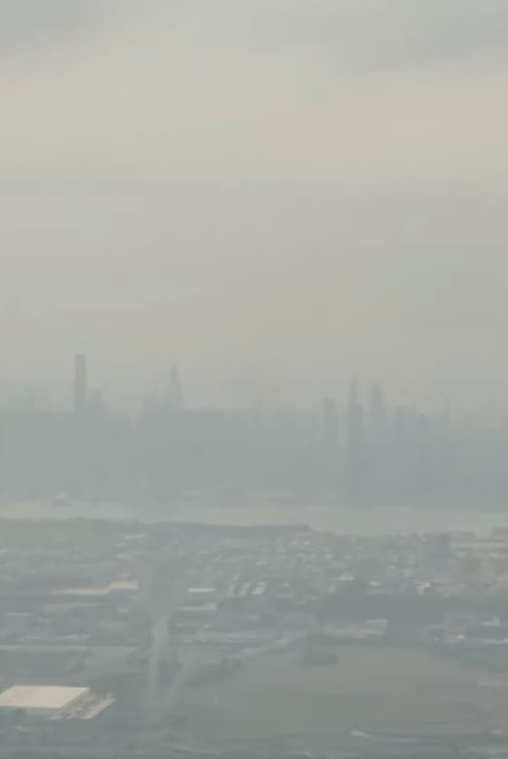 Mala calidad del aire en Nueva York y Nueva Jersey