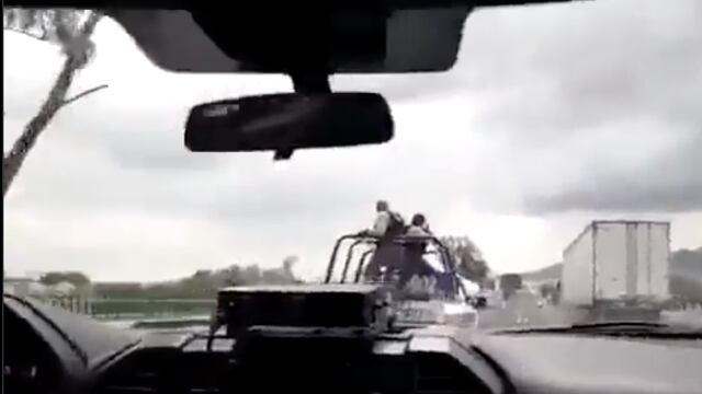 VIDEO: Persecución y balacera en la Autopista México-Pachuca; hay dos personas detenidas