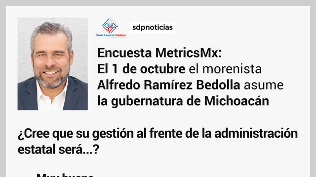 Encuesta MetricsMX sobre Alfredo Ramírez Bedolla