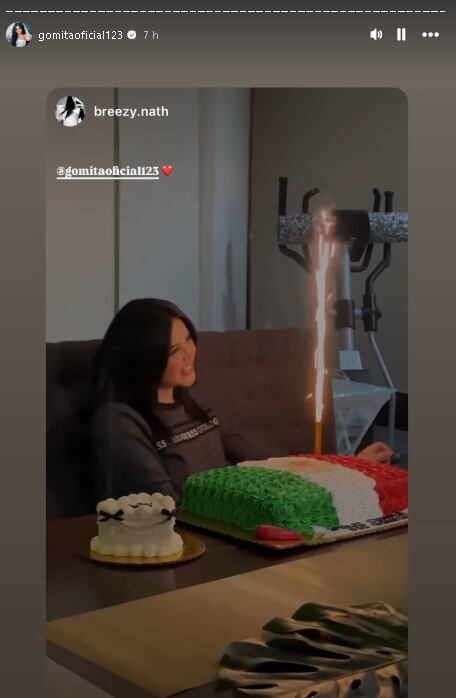 Gomita celebra su cumpleaños y sí tiene pastel de México.