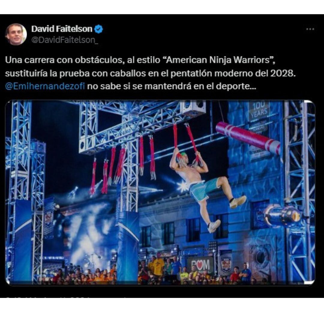 Cambios en el pentatlón moderno en Los Ángeles 2028.