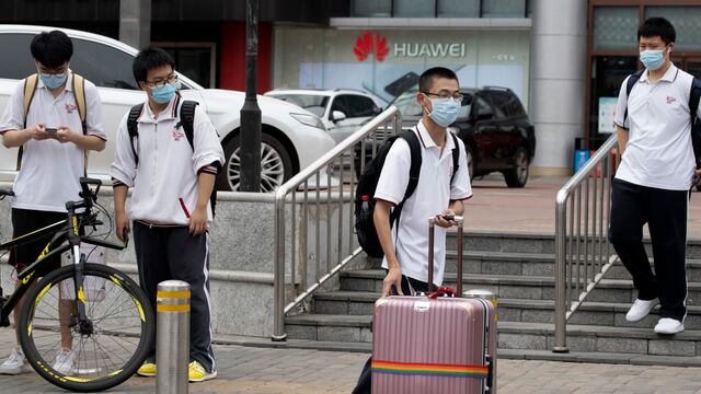 Estudiantes en China
