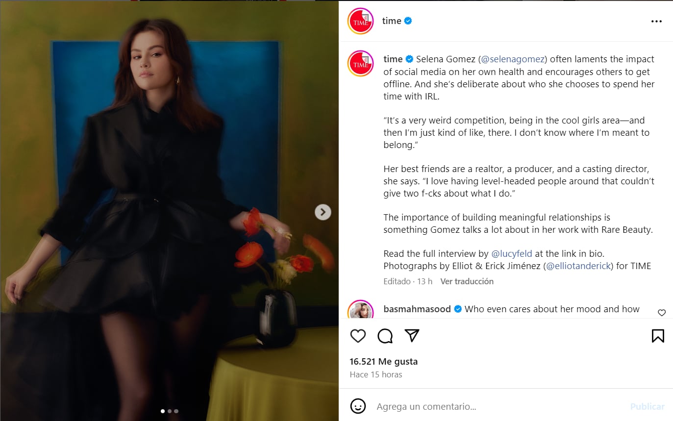 Selena Gomez en TIME magazine