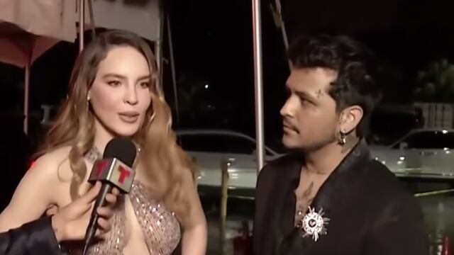 Reportero despierta los celos de Christian Nodal