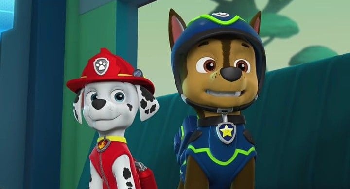 Dibujos de Chase y Marshall de Paw Patrol para colorear