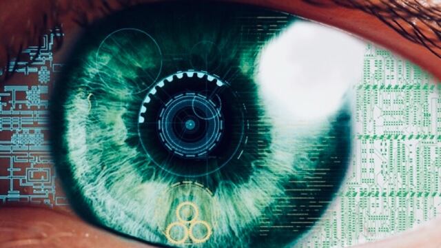 Concepto de ojo biónico.
