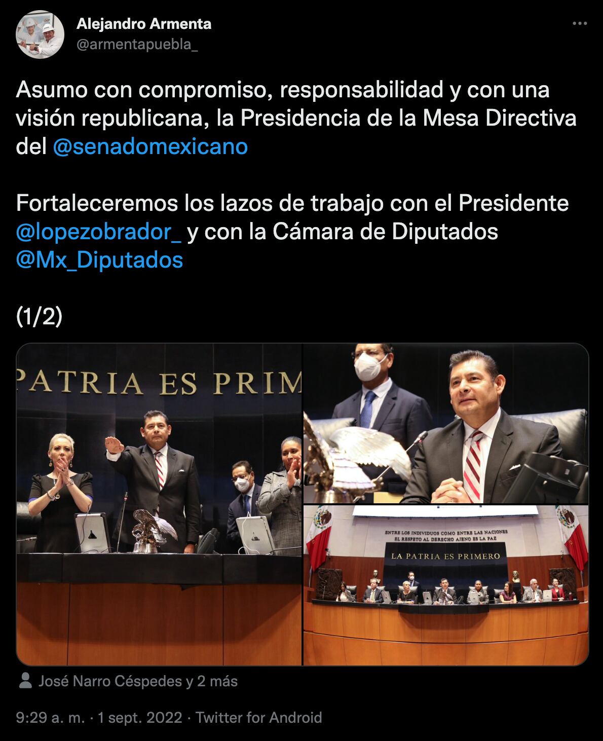 Alejandro Armenta garantiza unidad con AMLO, Mario Delgado y hasta Santiago Creel