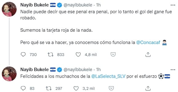Nayib Bukele habla de Selección de futbol de El Salvador