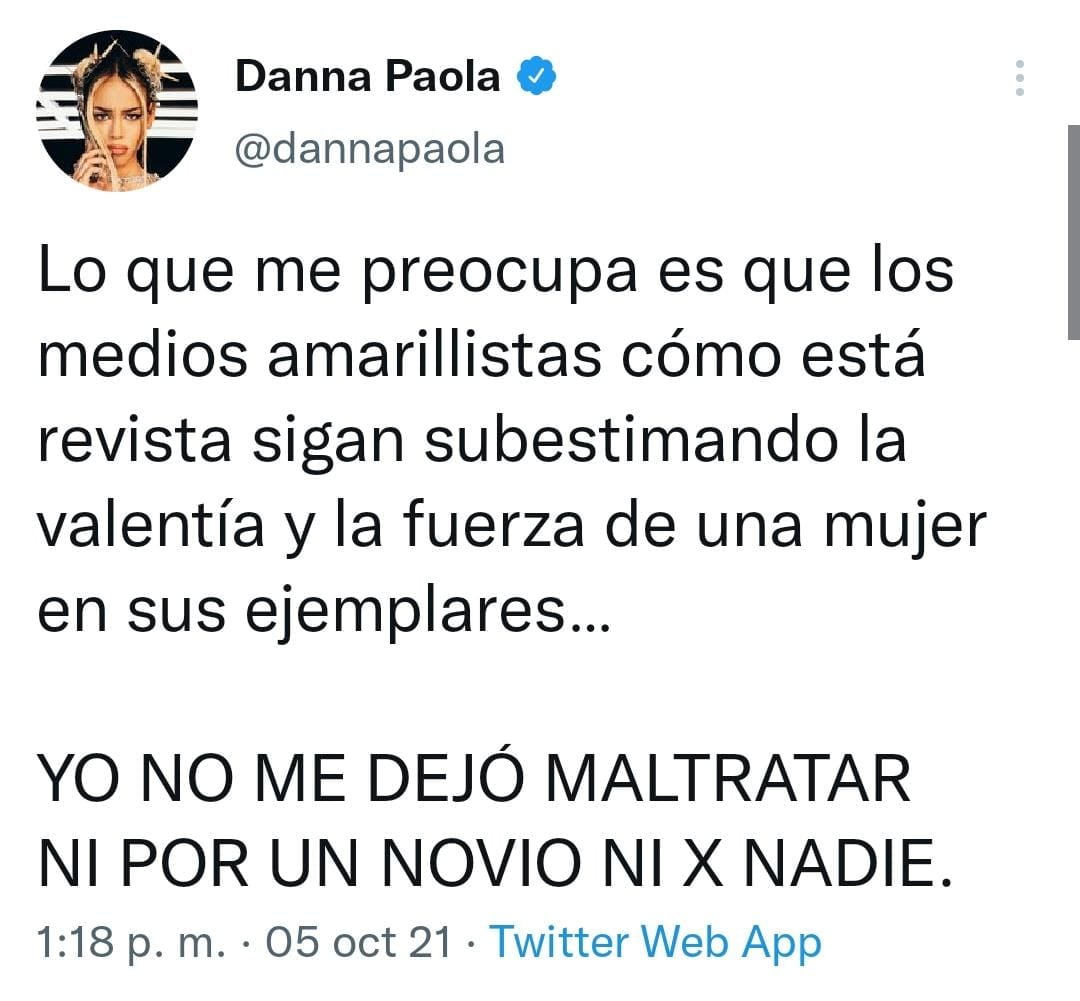 Publicación de Twitter