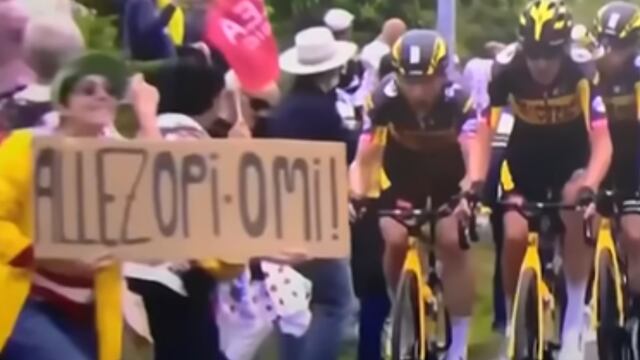 Momento previo a la caída masiva en Tour de Francia 2021