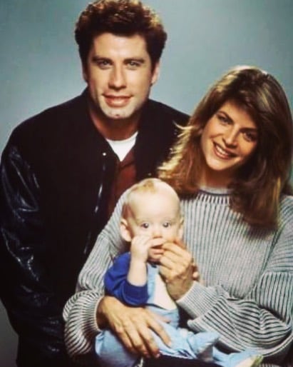 Kirstie Alley y John Travolta en 'Mira quién habla'
