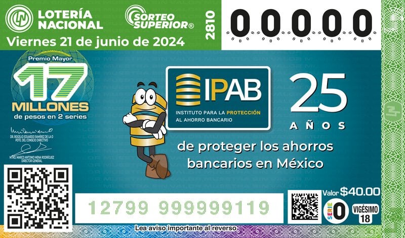 Resultados Sorteo Superior 2810 de la Lotería Naciona
