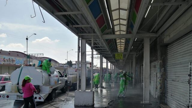 Sanitizan Tepito para prevenir Covid-19