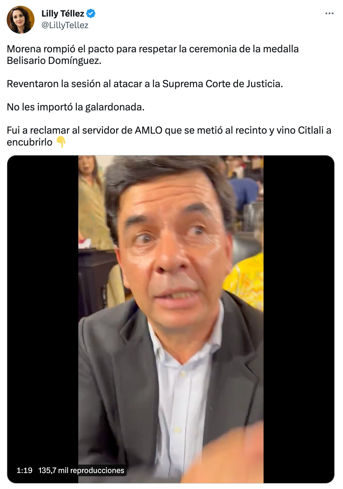 Lilly Téllez también increpó a Jesús Ramírez