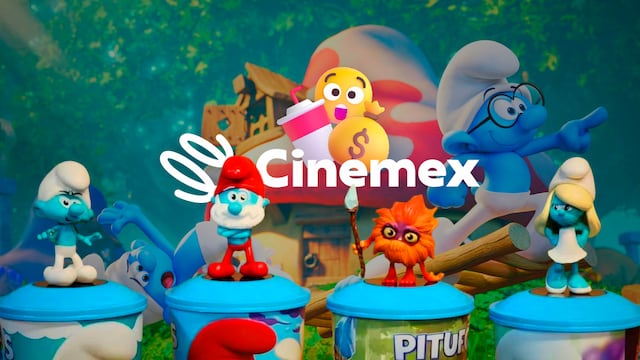 Los vasos coleccionables de Los Pitufos en Cinemex