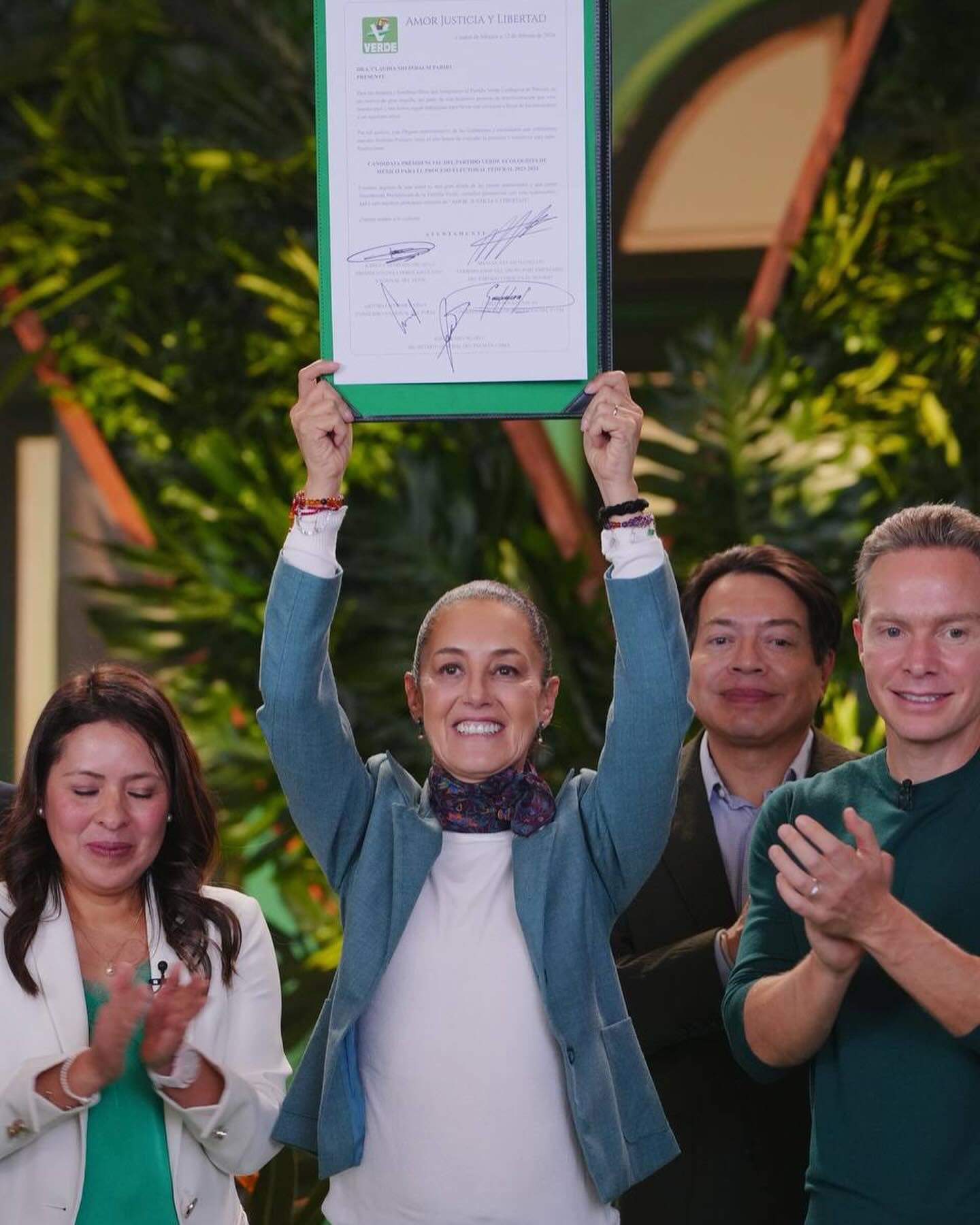 Partido Verde nombra a Claudia Sheinbaum como candidata única a la presidencia de México