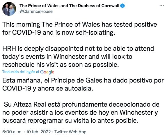 Tuit de la residencia residencia oficial Clarence House