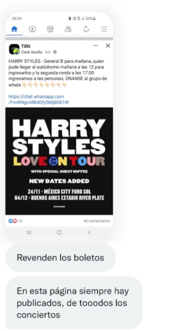 Paginas que duplican boletos de Ticketmaster