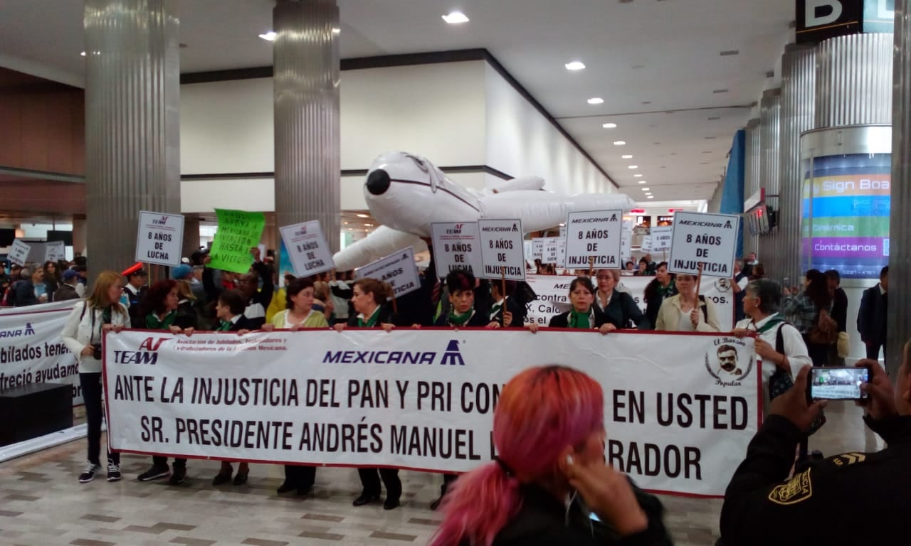 Protesta Jubilados de Mexicana