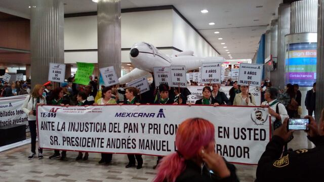 Protesta Jubilados de Mexicana