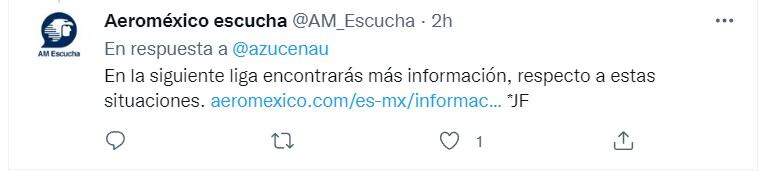 Tuit de Aeroméxico