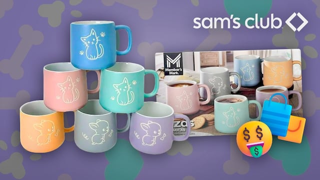 Set de tazas de mascotas en Sams Club