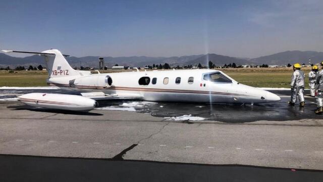 Aeronave aterriza de emergencia
